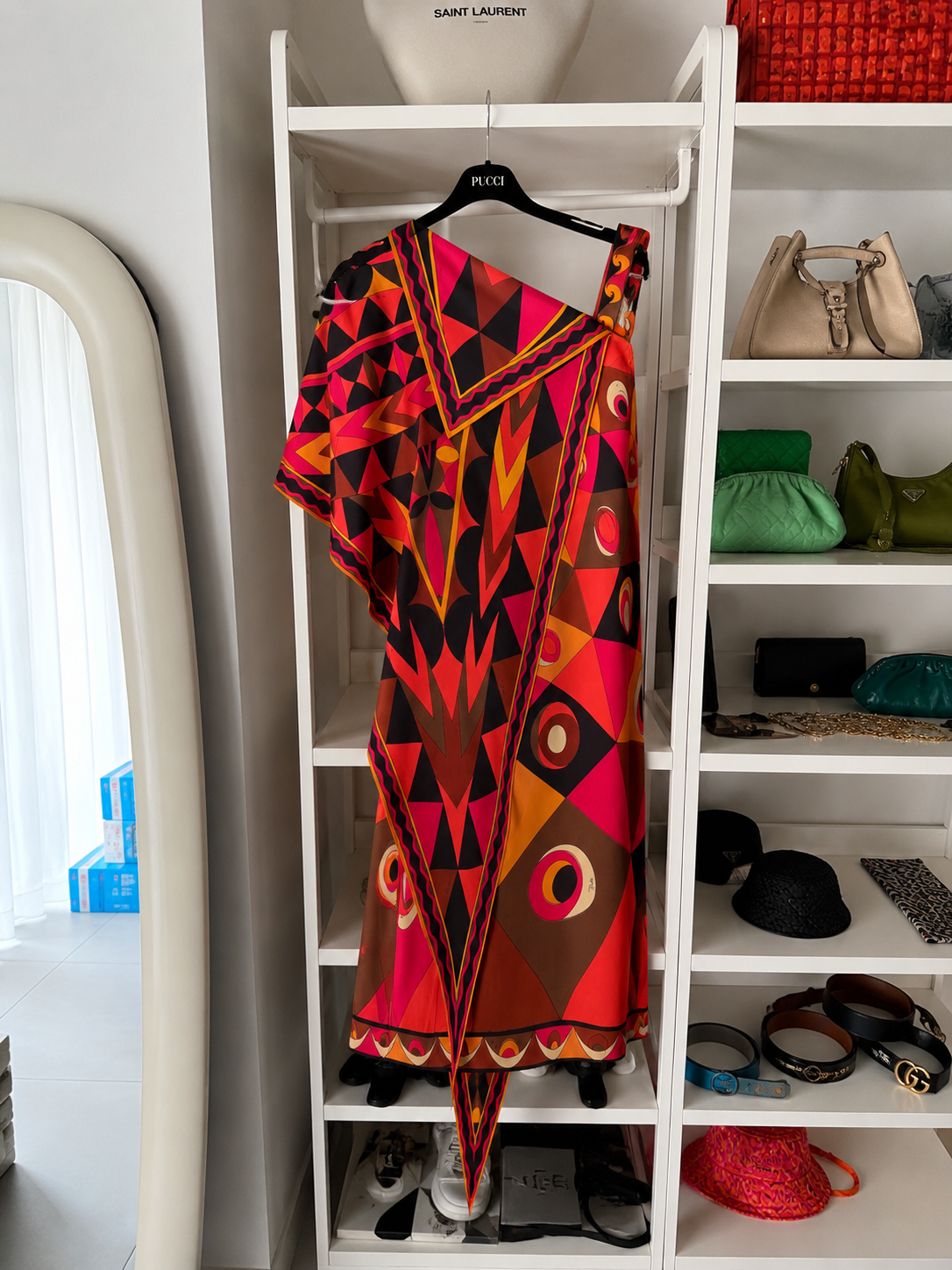 Pucci abito monospalla rosso
